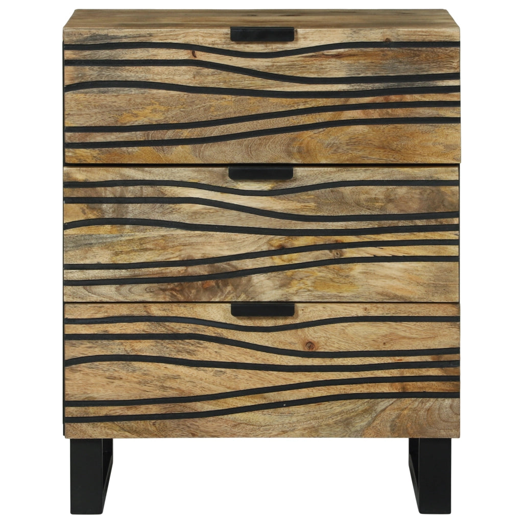Mobile da comodino 50x33x60 cm Legno Massello Mango
