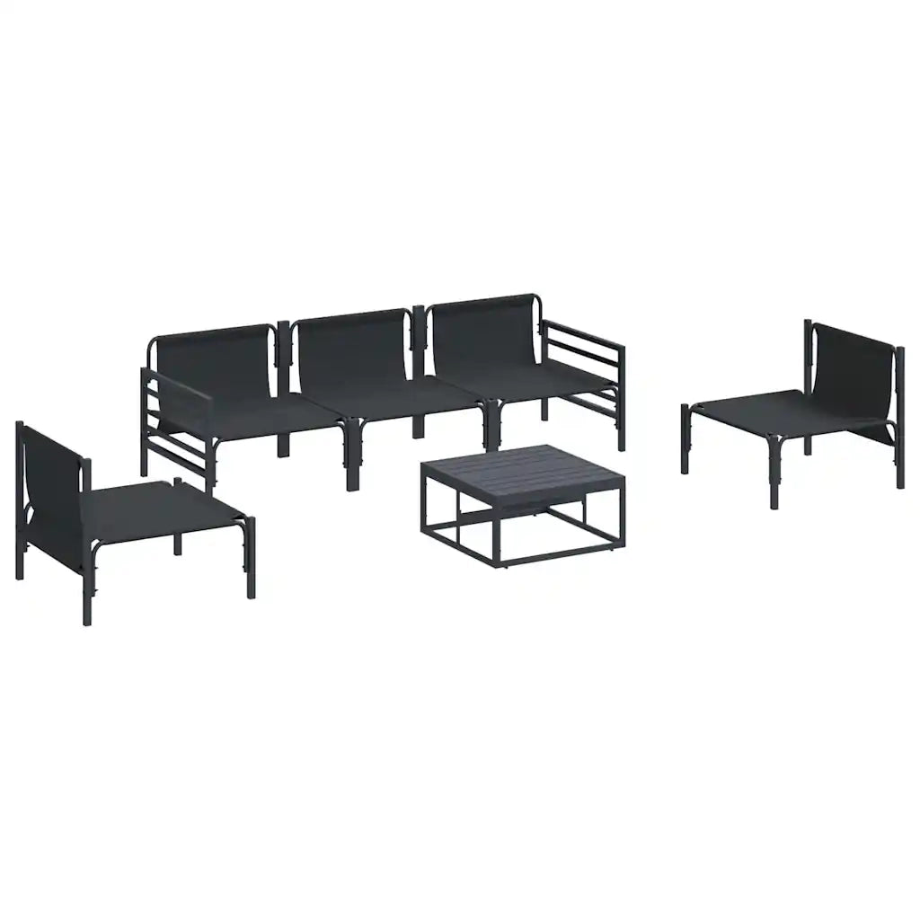 vidaXL Set Divano da Giardino 6 pcs Antracite Acciaio
