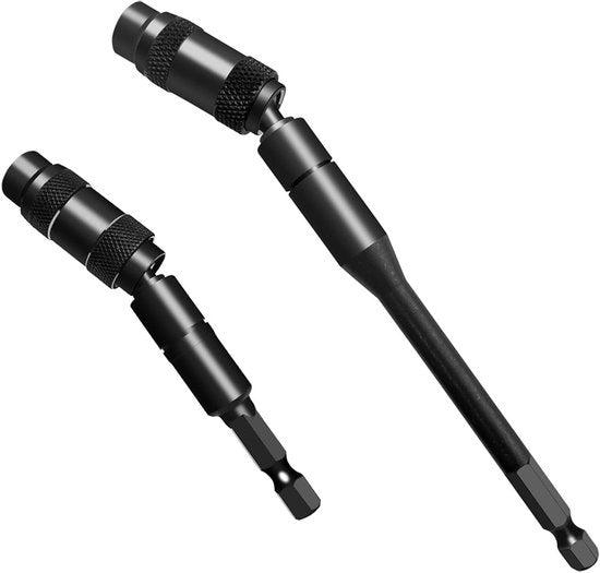Set di Otri Magnetici per Oggetti - 1/4 pollice - 92 mm + 144 mm - Otro Magnetico Girevole - Per Trapano - Spazi Ristretti - Mobili - 20 Gradi di Rotazione