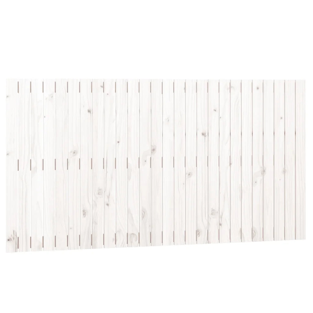 Testiera da Parete Bianca 166x3x90 cm in Legno Massello di Pino
