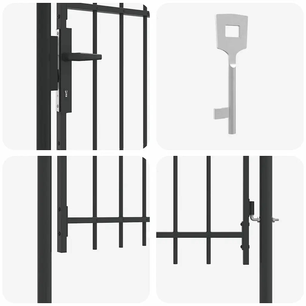 vidaXL Cancello per recinzione Grigio 100 x 150 cm
