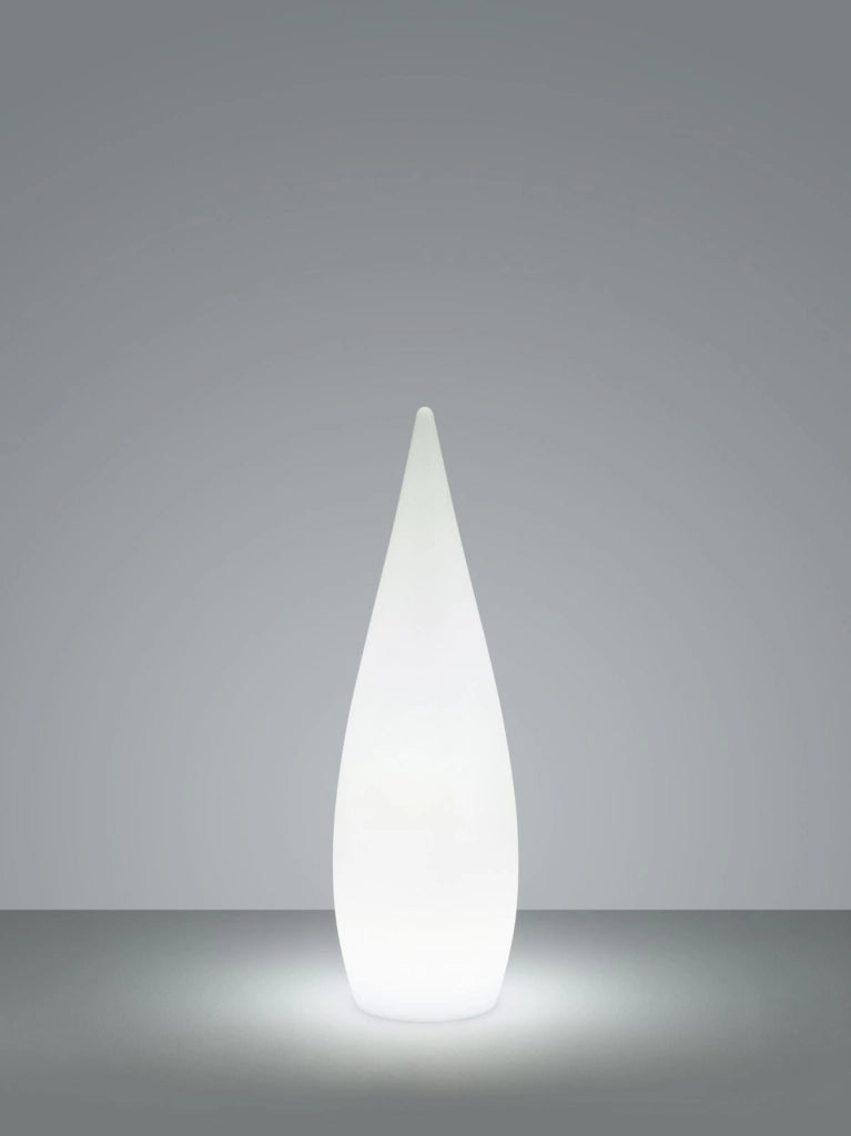 PALMAS LAMPADA DA APPOGGIO DA ESTERNO GOCCIA RGB E BIANCO RICARICABILE CON TELECOMANDO MULTIFUNZIONE D. 25CM X H. 80CM IP54 LED  3W 90lm, 3000K