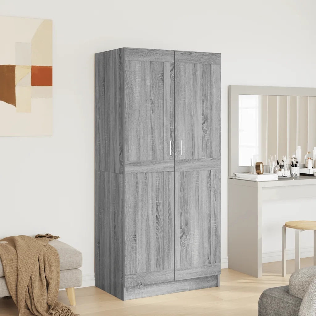 Armadio Grigio Sonoma 82,5x51,5x180 cm in Legno Multistrato 826639