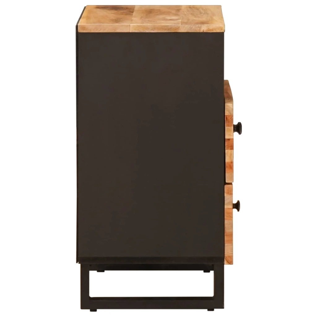 Armadio letto compatto in legno massello di mango 50 x 33 x 62 cm 2 cassetti design moderno in legno marrone 02_0057812