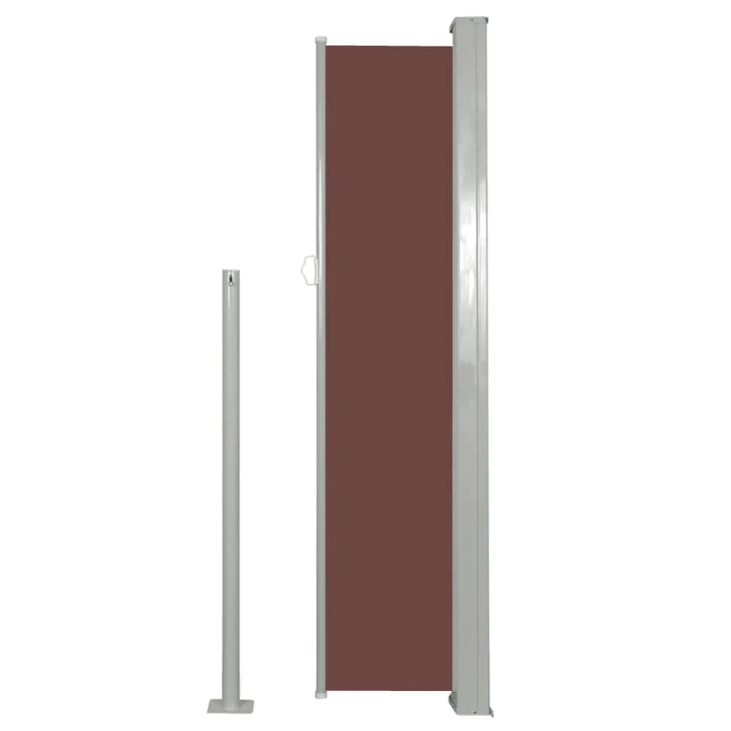 Tenda da sole laterale retrattile/schermo protettivo per patio giardino terrazza balcone 140 x 300 cm marrone 02_0007090