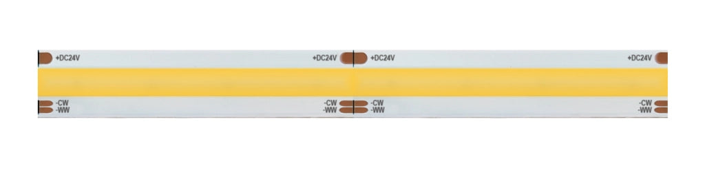 Striscia led COB IP20 5m da 8+8W/MT 24V - CCT - 2700K-6500K
