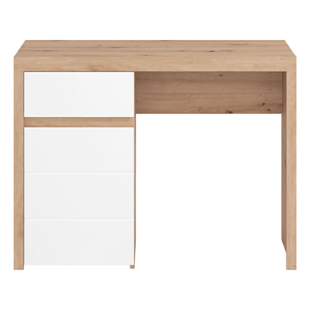 Anholt, Scrivania un Cassetto, 98x47x74h cm Marrone Rovere Nodi