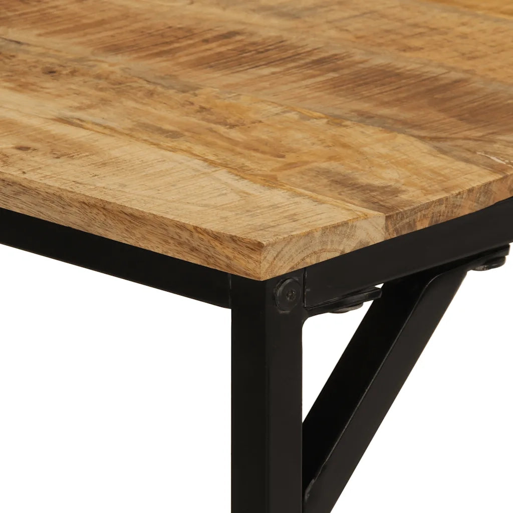 Tavolo da Pranzo 160x80x75 cm in Legno Massello di Mango Grezzo 373605