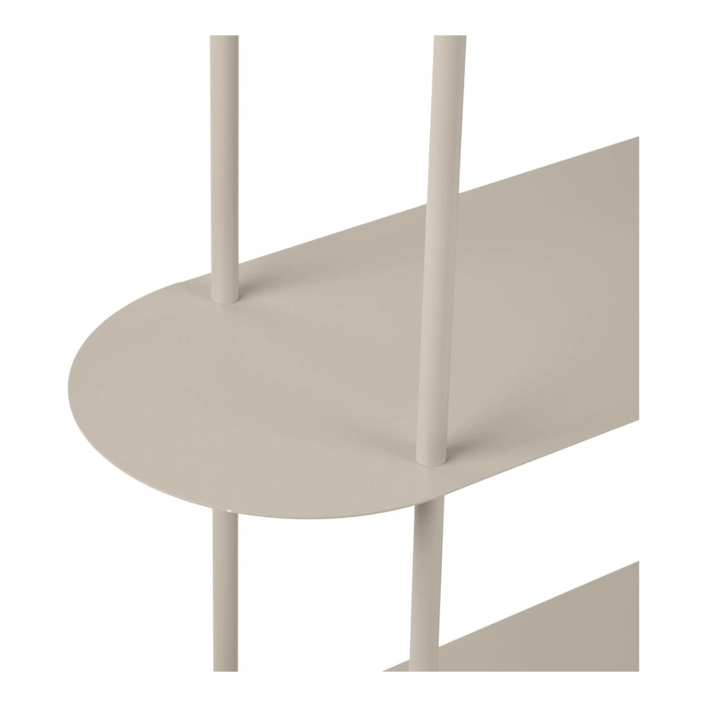 Libreria Rieti, Beige, Metallo, 118x31x139 cm