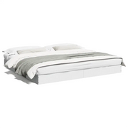 Letto matrimoniale | Letto per adulti | Giroletto senza Materasso Bianco 180x200 cm Legno Multistrato