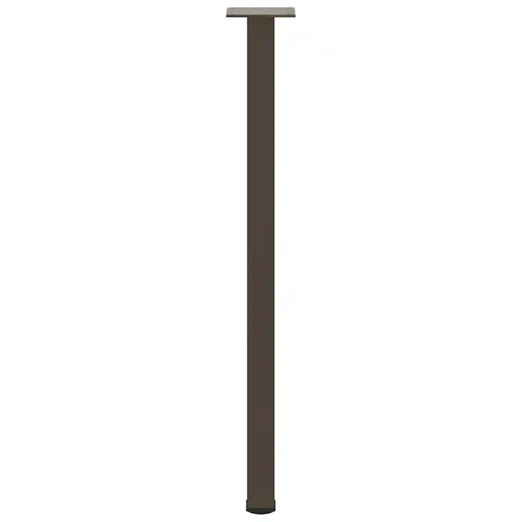 Gambe per tavolo consolle 4 pz in acciaio naturale 72-74 cm