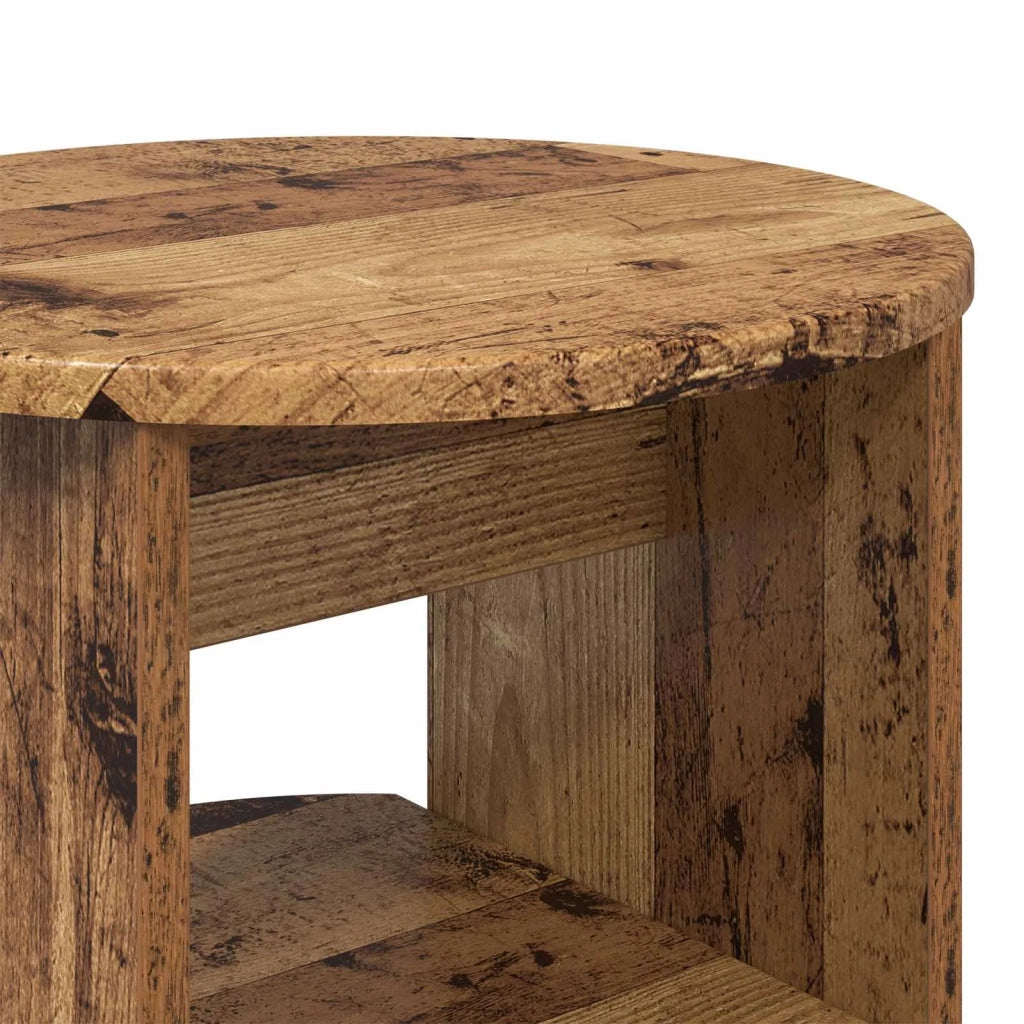 Mobile laterale 2 pcs Legno vecchio Ø40 x 50 cm