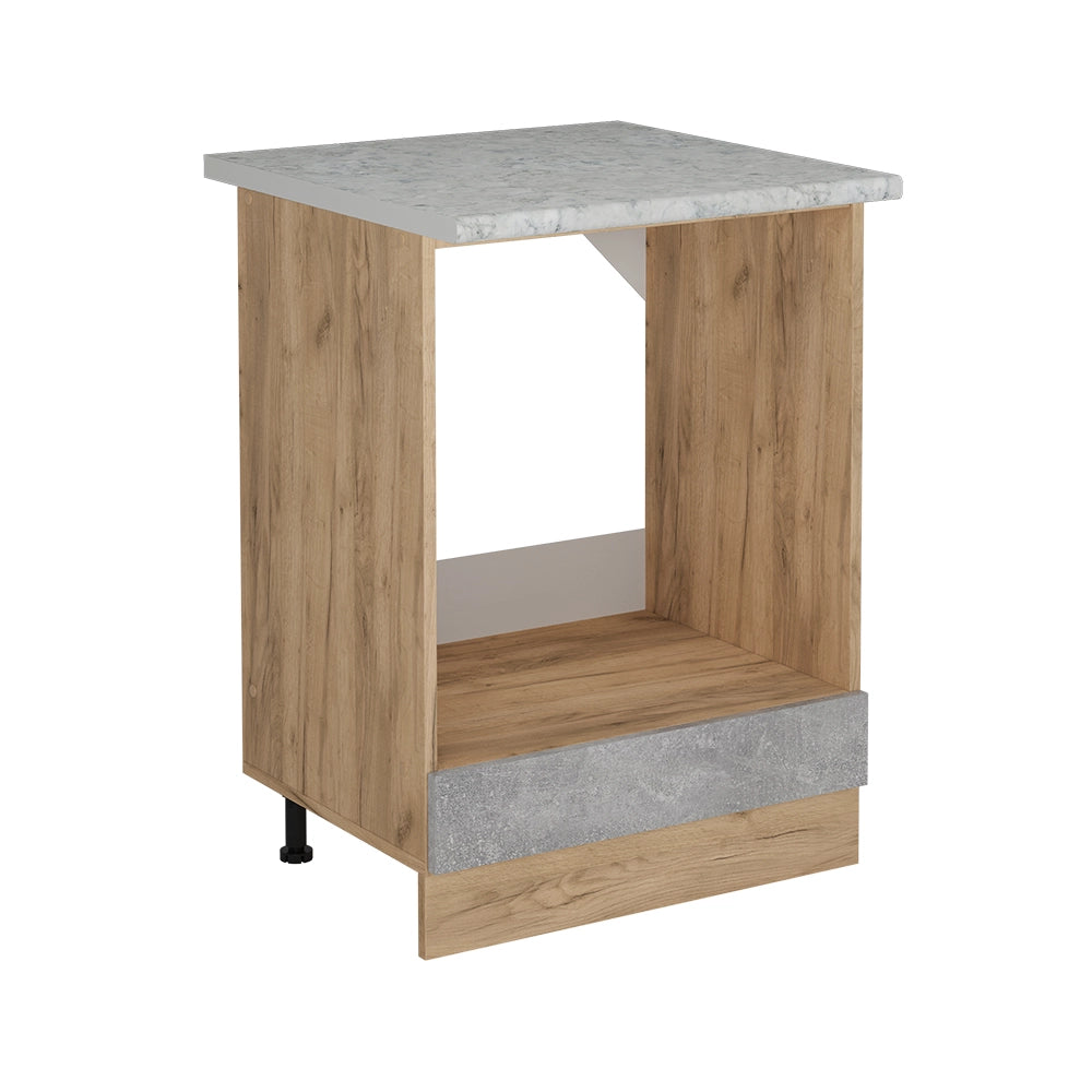 Mobile per forno da incasso R-Line Calcestruzzo/Rovere dorato 60 cm PL Marmo Vicco