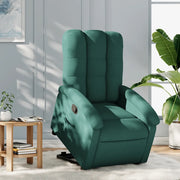 Divano Sedia-Poltrona Alzapersona Reclinabile Verde Scuro in Tessuto 134380