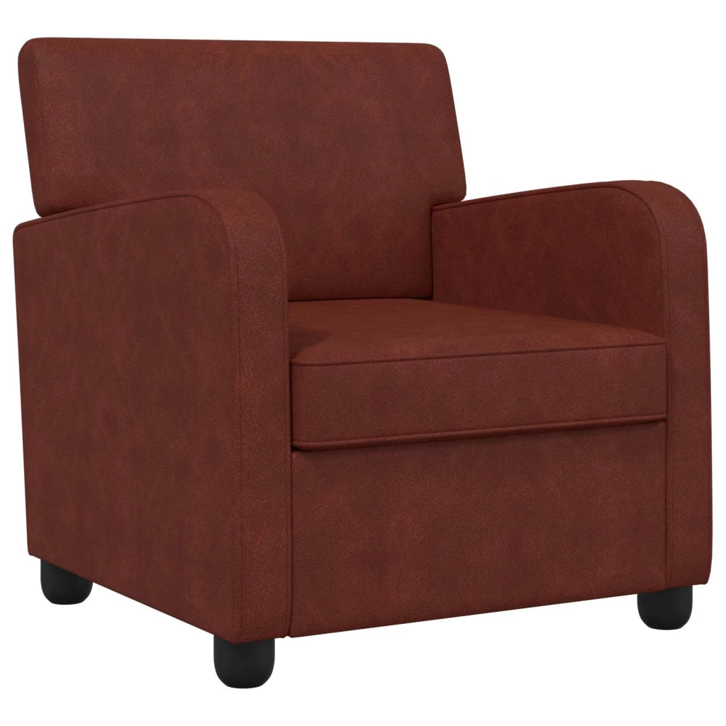 Poltrona Marrone antico lucido Similpelle 42043440