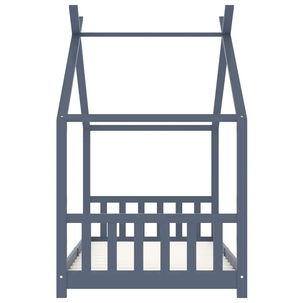 Giroletto per Bambini-Struttura Letto Bambini Grigio in Massello di Pino 90x200 cm 184988