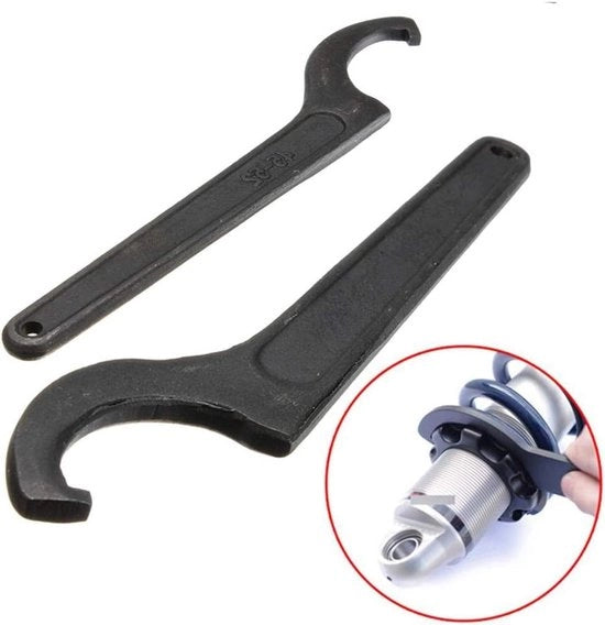 C-sleutel adattabile per attrezzi in acciaio inossidabile cromato-vanadio - 45-52 mm - nero.