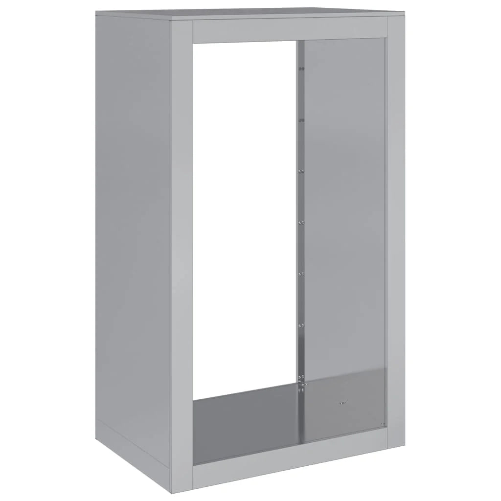 Portalegna 60 x 40 x 100 cm acciaio zincato grigio 02_0043723
