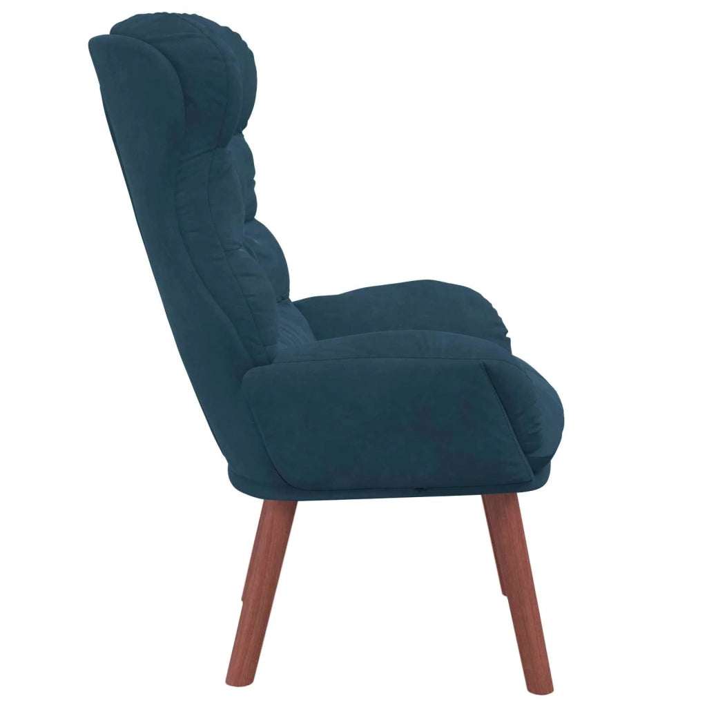 Poltrona-Divano Sedia Blu 69 x 74 x 93 cm Velluto 180521