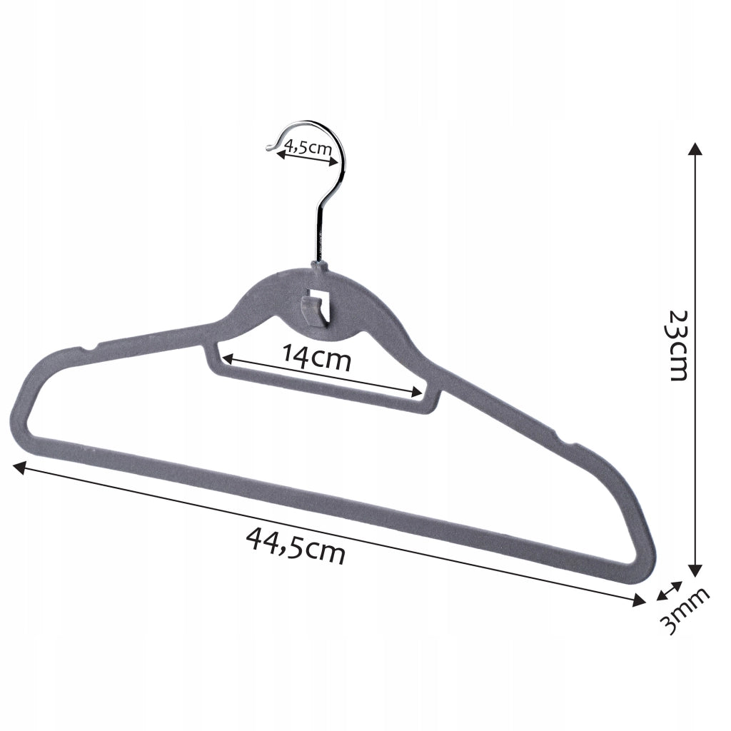Grucce appendiabiti KADAX, giacche, appendiabiti per armadi, floccate, 5 pezzi