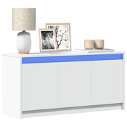 Mobile Porta TV con LED-Credenza per TV Bianco 100x34x50 cm in Truciolato