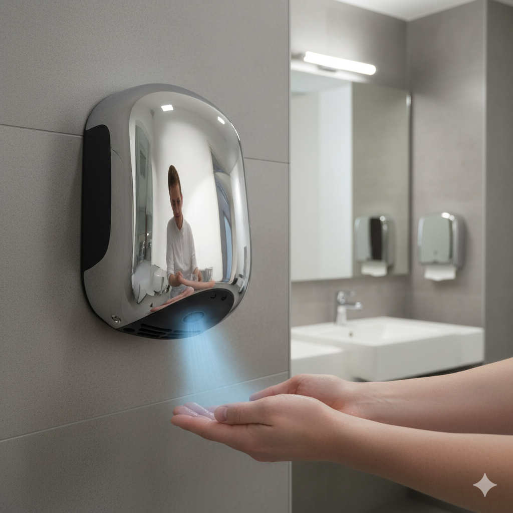 Asciugamani Elettrico con Fotocellula 900W Vama Smart Jet Mini LF ABS Cromato