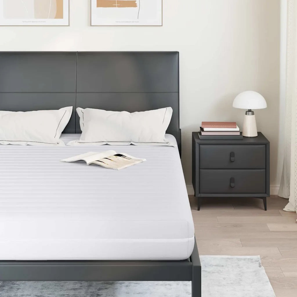 Materasso-Materasso per letto Bianco 140 x 190 cm Molle Insacchettate