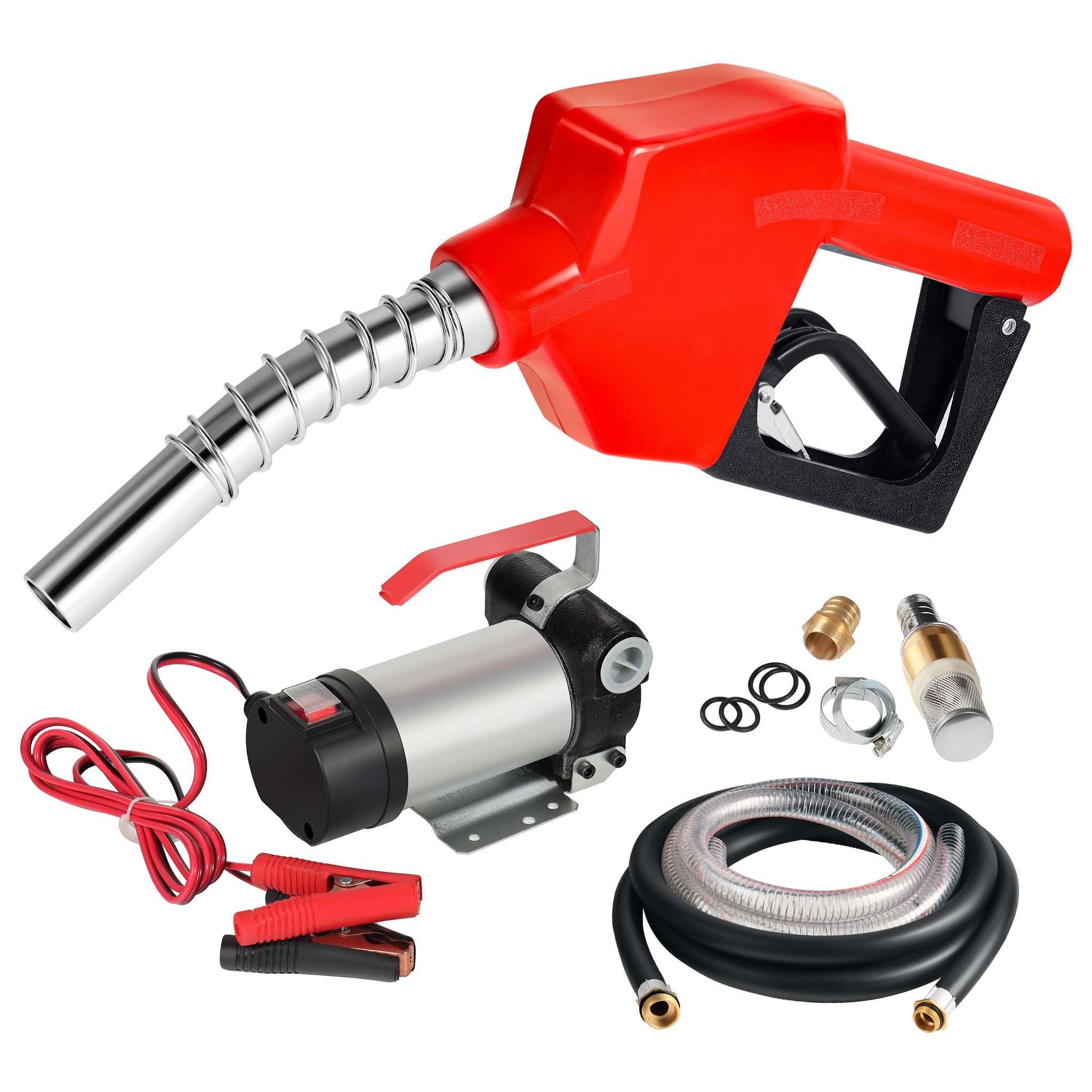 Pompa autoadescante per trasferimento diesel gasolio 12V/10W 40 l/min con pistola automatica