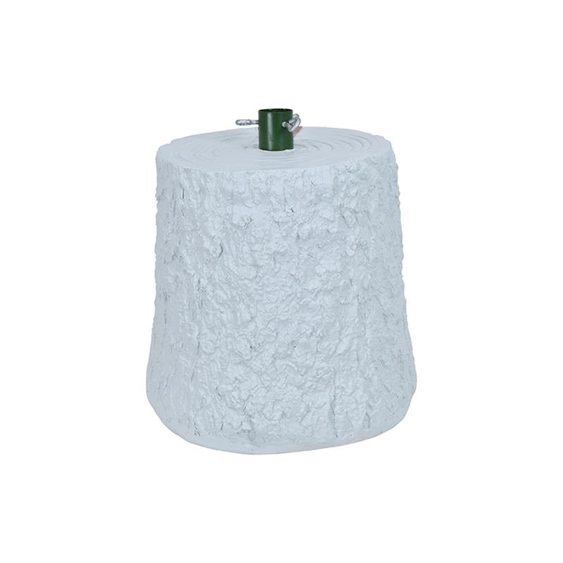 MAURY'S BASE SUPPORTO ALBERO DI NATALE EFFETTO TRONCO DIMENSIONI 22X22X23+5 CM COLORE BIANCO PER ALBERO DA 120 CM A 180 CM