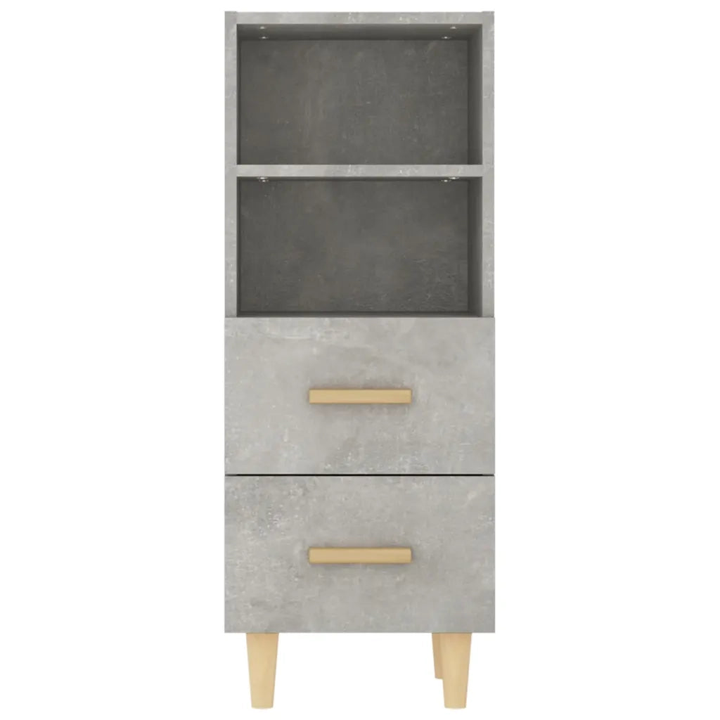 Credenza | Madia | Buffet da pranzo | Armadio da pranzo Grigio Cemento 34,5x34x90 cm in Legno Multistrato
