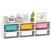 Libreria per Bambini con 6 Contenitori ¨C zephmum ¨C Legno, Multicolore, 80x30x40 cm