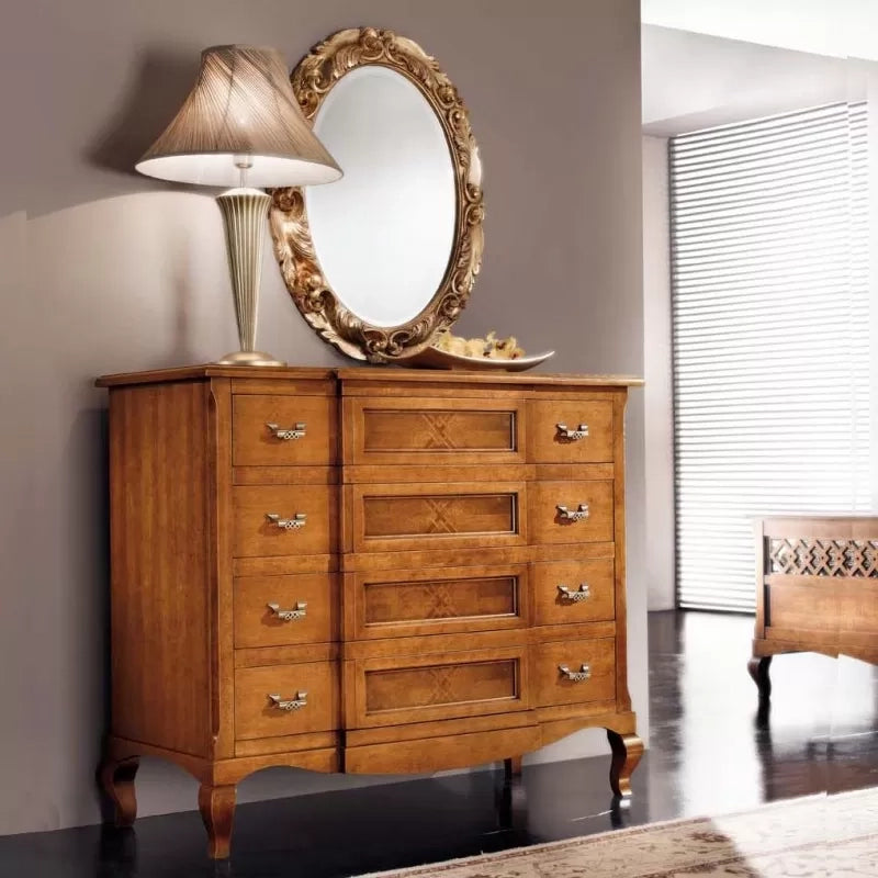 Camera da letto classica intarsiata legno bassano - Mobili 2G