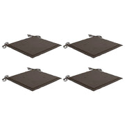 Cuscini per Sedie da Giardino 4 pz Tortora 40x40x4 cm in Oxford 47595