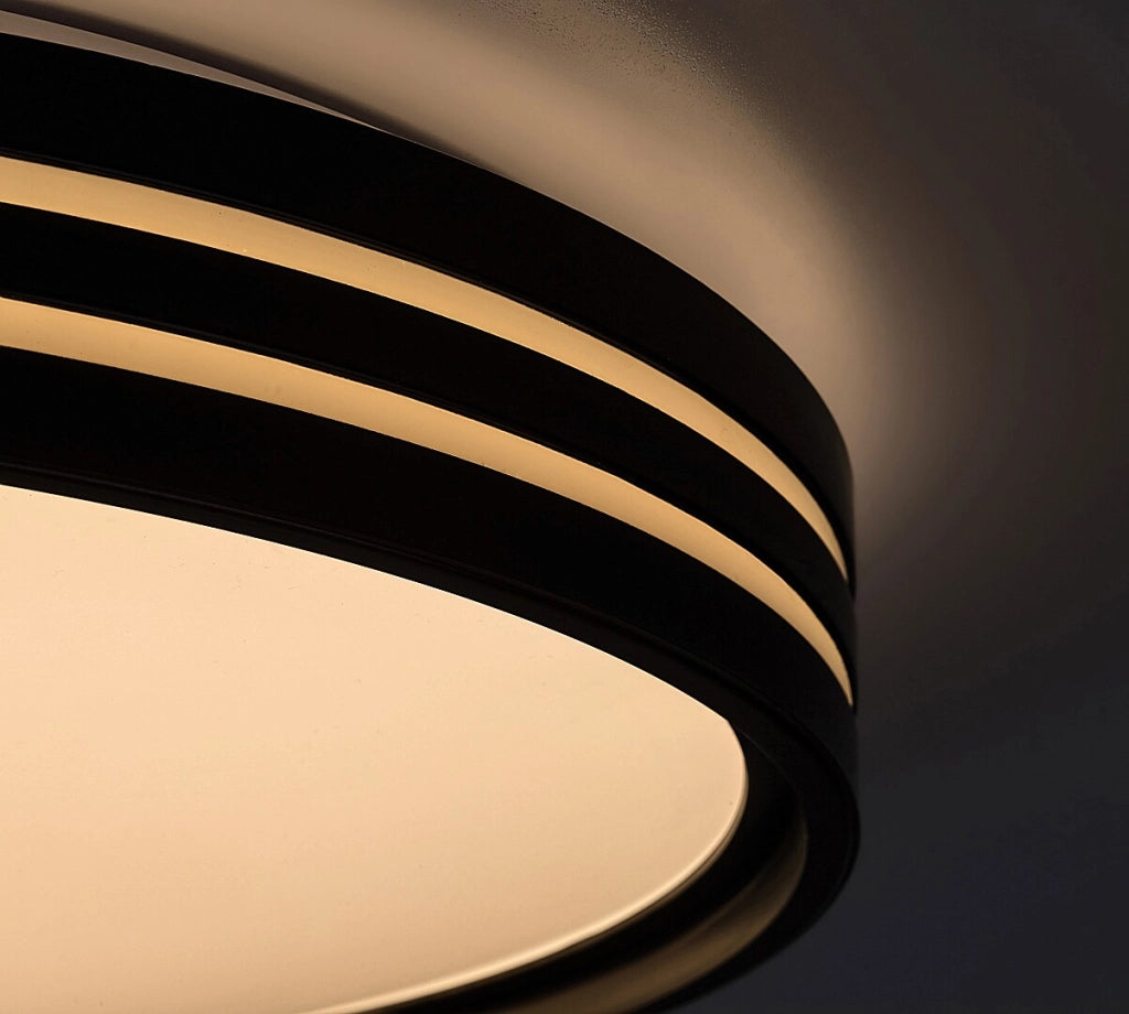 Plafoniera LED 39 cm 25W nero opaco tonda Epora Rabalux