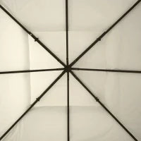 Copertura per Gazebo da Giardino Tetto Sostitutivo Anti-UV Impermeabile in Poliestere 3x3m Crema