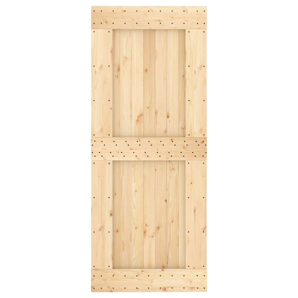 Porta scorrevole Naturale e Nero 85 x 210 cm 3445127