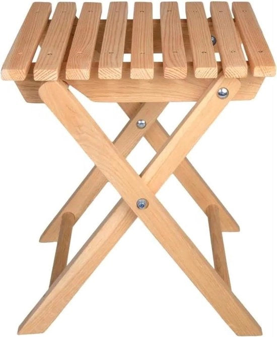 Sedia da bagno pieghevole in legno senza schienale - 36 x 30 x 31 cm - sedia da bagno - sedile