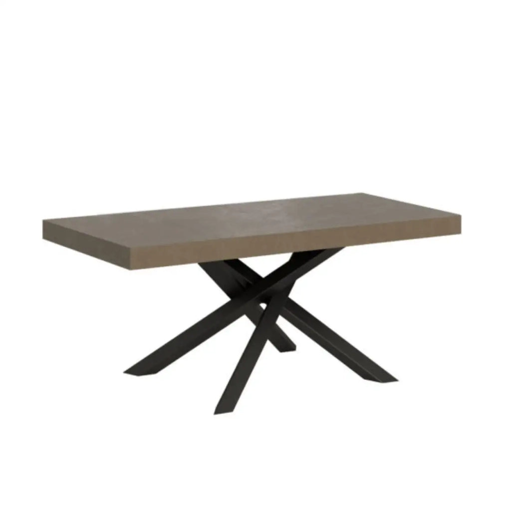 Tavolo allungabile 140/400x90 cm Volantis Premium tortora gambe antracite