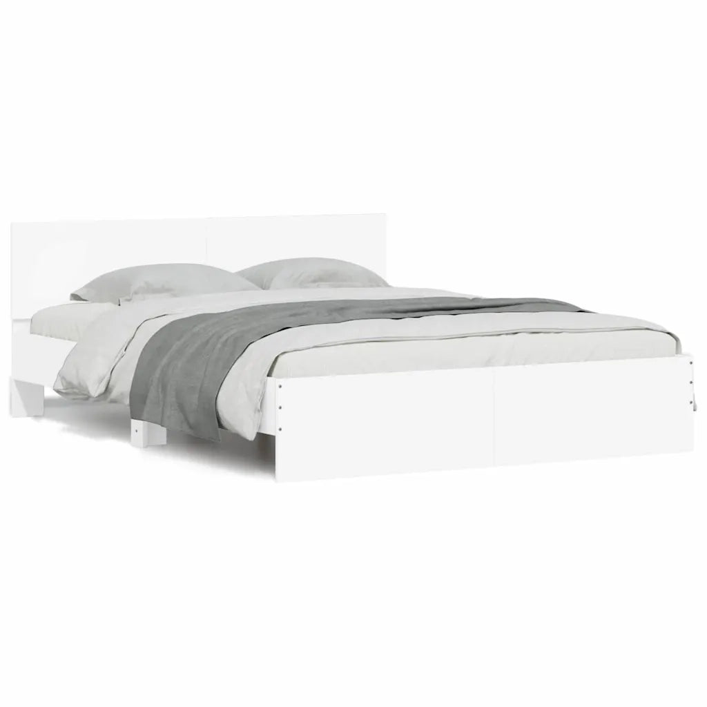 Struttura del letto Bianco 152 x 203 cm Legno multistrato 3402864