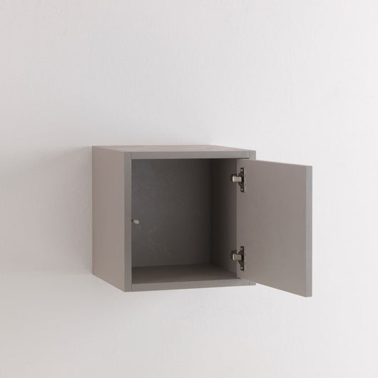 Pensile da Soggiorno 1 Anta 34x27x34 cm Specchio TFT Marte Pietra Avana