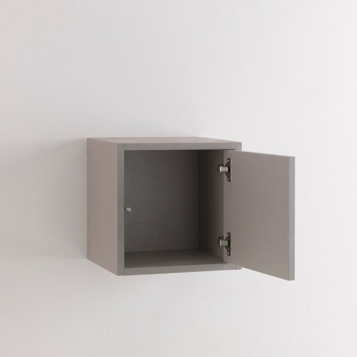 Pensile da Soggiorno 1 Anta 34x27x34 cm Specchio TFT Marte Pietra Avana