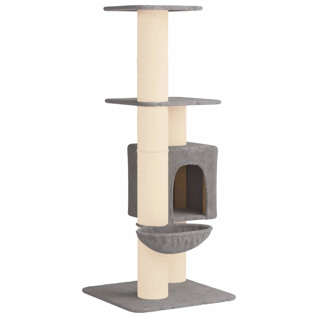 Albero per gatti con pali per graffiare in sisal Grigio Chiaro 42033052