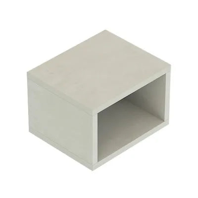 Mensolone bagno 60 cm grigio chiaro con vano a giorno per lavabo da appoggio Master