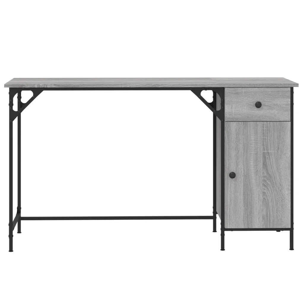 Scrivania Computer Grigio Sonoma 131x48x75 cm Legno Multistrato 836221