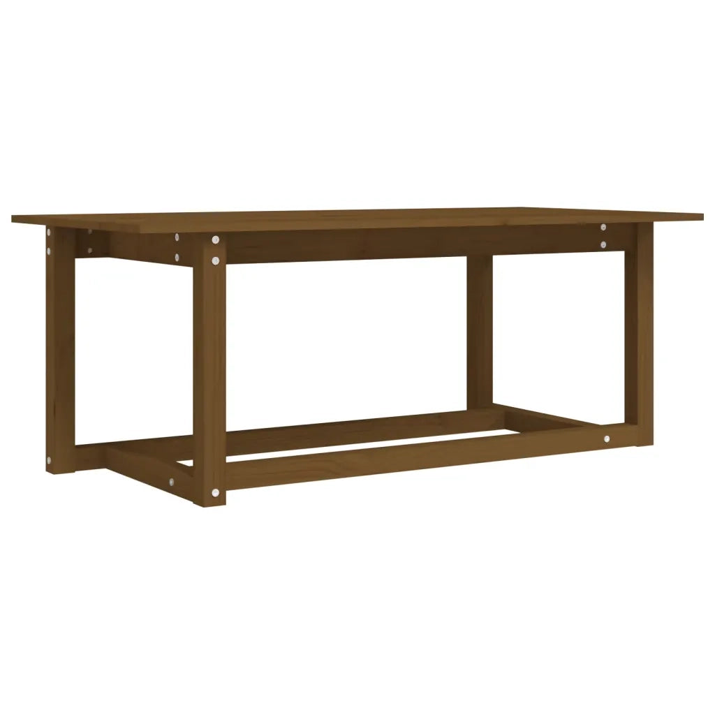 Tavolino da Salotto Miele 110x55x45 cm Legno Massello di Pino cod mxl 25686