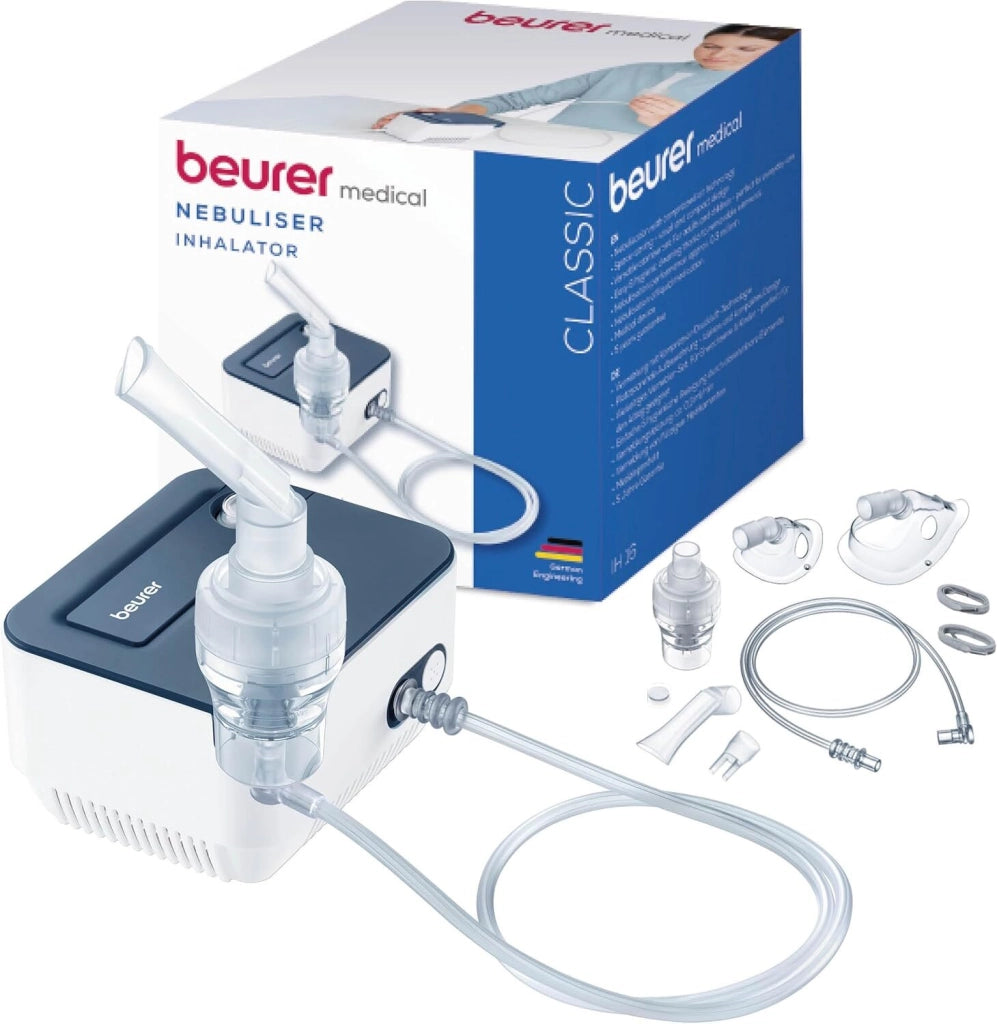 Beurer IH 16 Aerosol ad Aria Compressa Nebulizzazione 0,3 ml-min Design Compatto