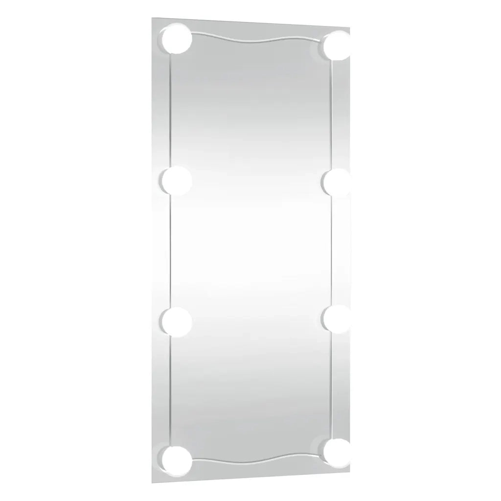 Specchio da Parete con Luci LED 30x60 cm Vetro Rettangolare