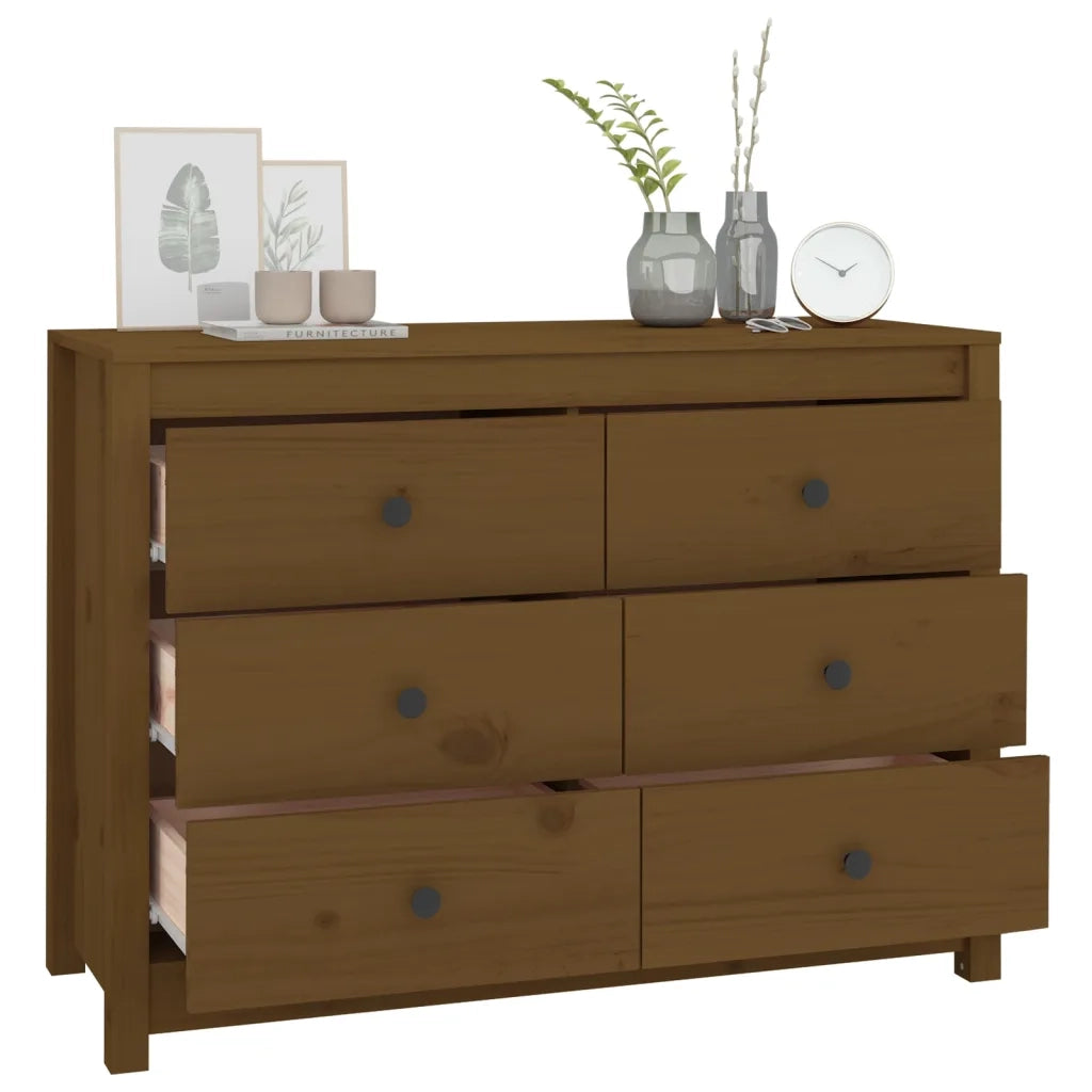 Armadietto Ambra 100x40x72 cm in Legno Massello di Pino