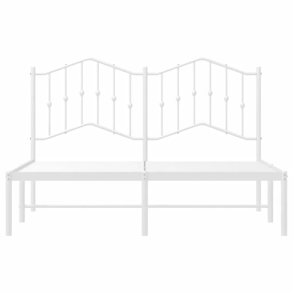 Giroletto con Testiera Metallo Bianco 140x190 cm