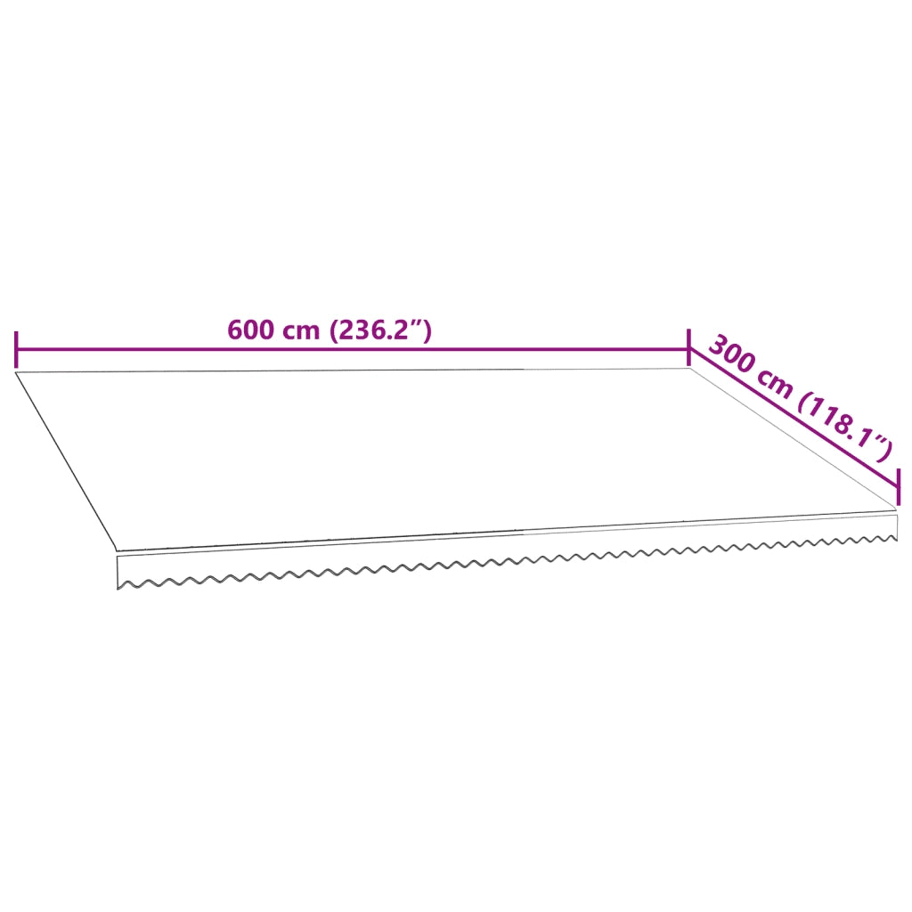 Tenda da Sole in Tela Arancione e Marrone 6x3 m 145727